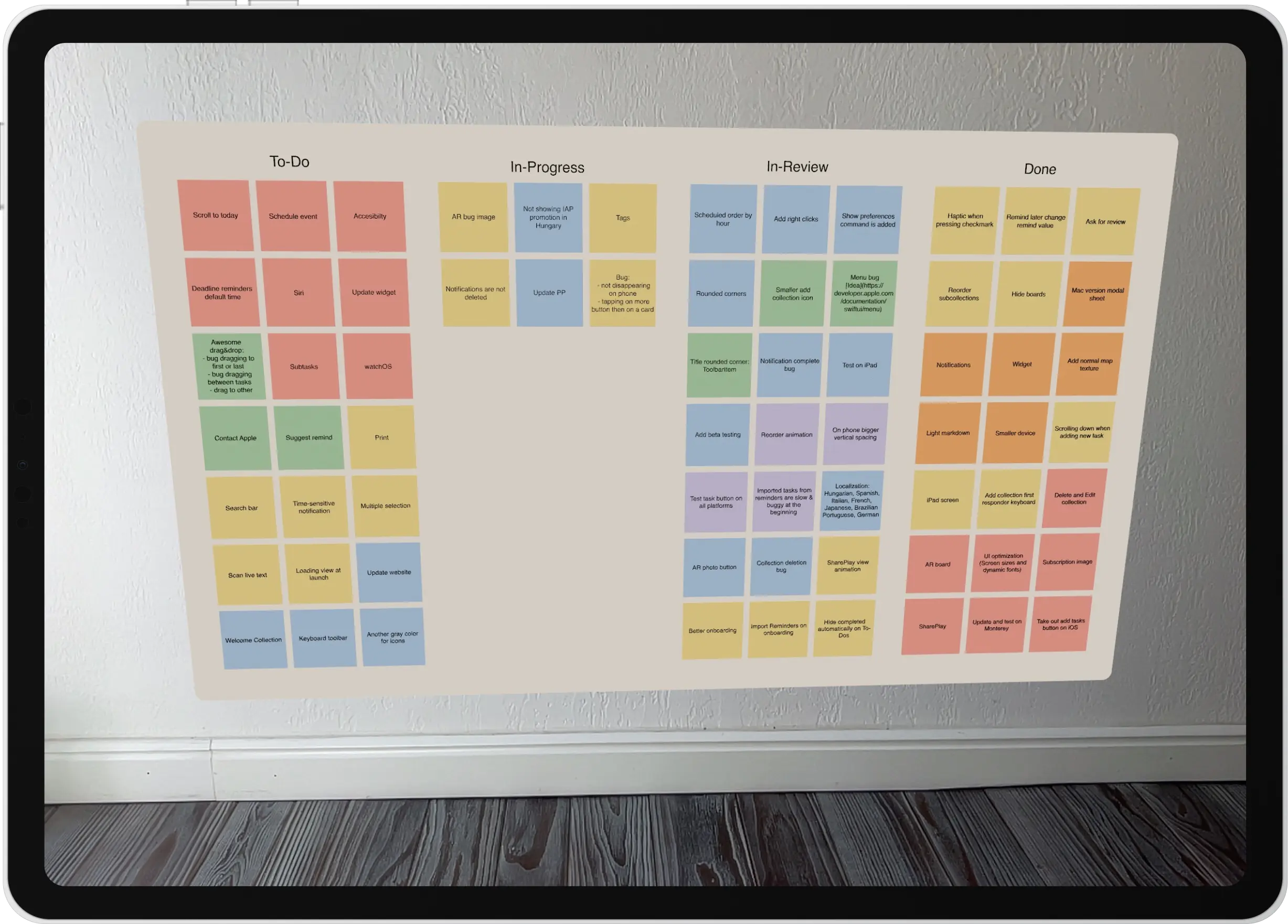 Kanban Board in Augmented Reality